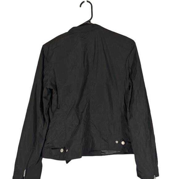 Calvin Klein Black Moto Style Front Full Zipper Jacket Women Sz S - Picture 2 of 10